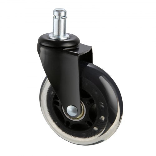 Office Chair Wheels, Set of 5, 3 inch Caster Wheels Replacement for Hardwood Floors and Carpet, Heavy Duty Computer Gaming Desk Casters with 130 lbs Load Capacity, Universal Fit for Most Chairs