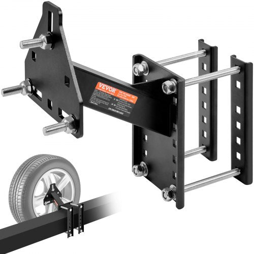 Spare Tire Carrier, Trailer Spare Tire Mount, 160 lbs Capacity, Utility Trailer Accessories Fits Most 4 & 5 & 6 & 8 Lugs Wheels on 4', 4.25', 4.5', 4.75', 5', 5.5', 6', 6.5' Bolt Patterns