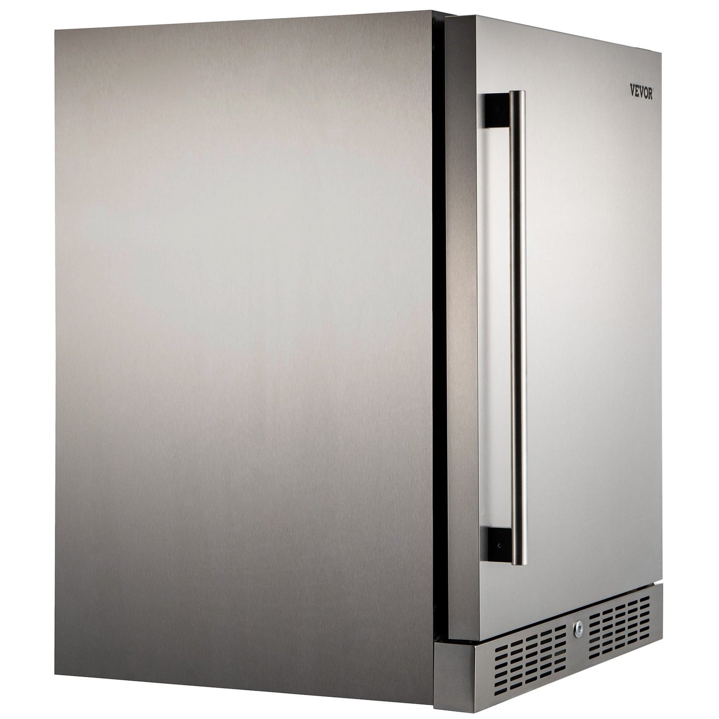 VEVOR Outdoor Refrigerator, Built-in 24 Undercounter Refrigerator, 5.5 cu.ft. Built-in Beverage Refrigerator, Stainless Steel Compact Refrigerator Mini Bar Beer Fridge for Home Bar Office Outdoor