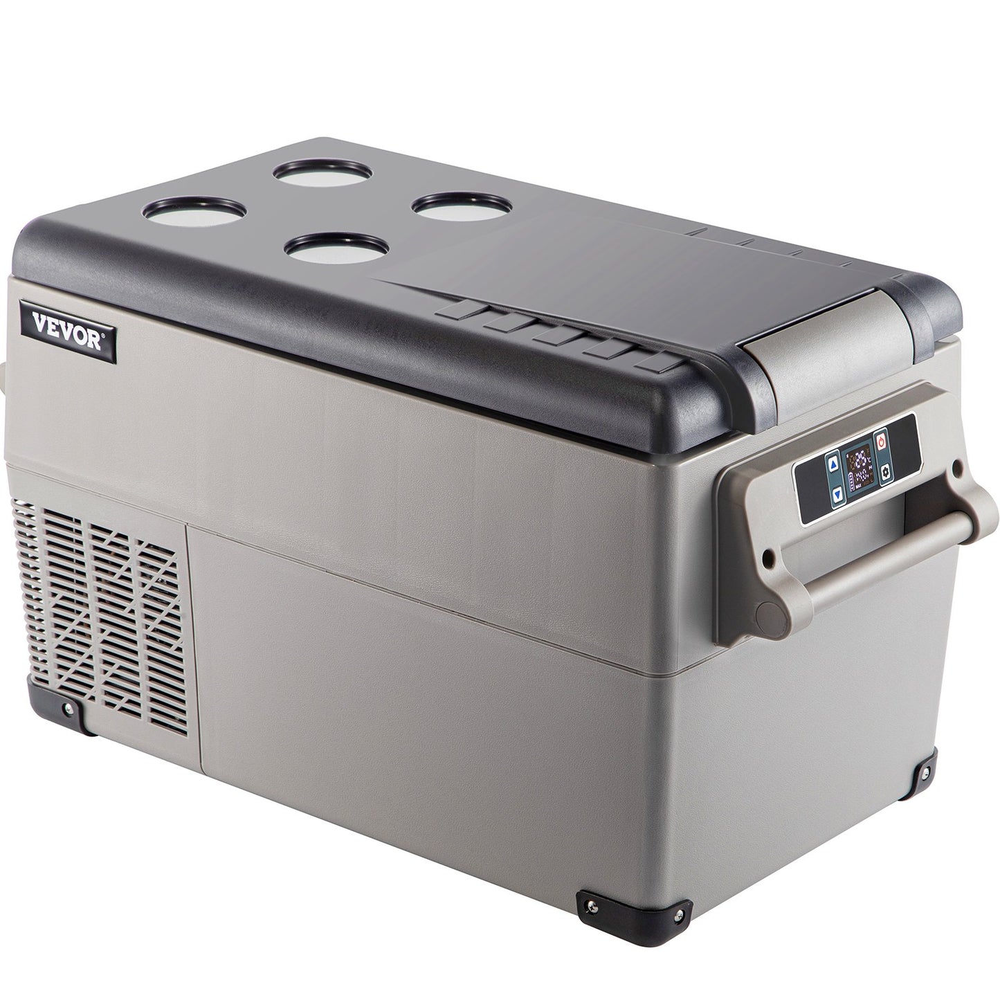 VEVOR Portable Refrigerator 37 Quart(35 Liter),12 Volt Refrigerator App Control(-4¨H~68¨H), Car Refrigerator Dual Zone with 12/24v DC & 110-240v AC for Camping, Travel, Fishing, Outdoor or Home Use