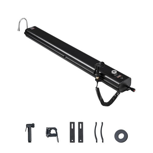 Roof Rack Water Tank, 8 Gal, Multi-Dispensing Outdoor Tank with 2 Splash-Guard Panels & T-slot, High-Capacity Aluminum Tank with Pressurization Port, Fit for Trunks, Roll Bars, Crossbars