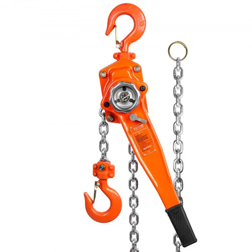 Manual Lever Chain Hoist, 1-1/2 Ton 3300 lbs Capacity 10 FT Come Along, G80 Galvanized Carbon Steel with Weston Double-Pawl Brake,Auto Chain Leading & 360¡ã Rotation Hook, for Garage Factory Dock