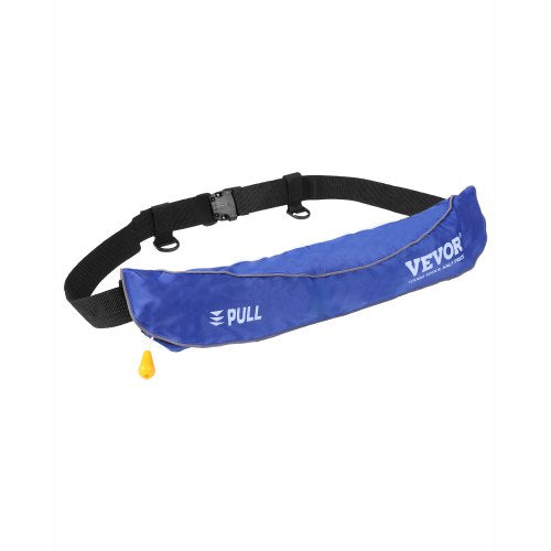 Manual Inflatable Belt Pack for Adults, 105N Buoyancy, Over 80 Pounds and Up to 59 in Waist Adjustable, Inflatable PFD Waist for SUP Paddelboarding, Kayaking, Blue (CO2 Cylinder Not Included)