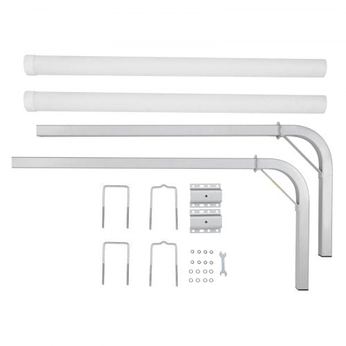 Boat Trailer Guide, 48¡å Adjustable Design Trailer Guide Poles, 2PCS High-Hardness Steel Trailer Guide-Ons, Trailer Guides with PVC Pipes, for Ski Boat, Fishing Boat or Sailboat Trailer