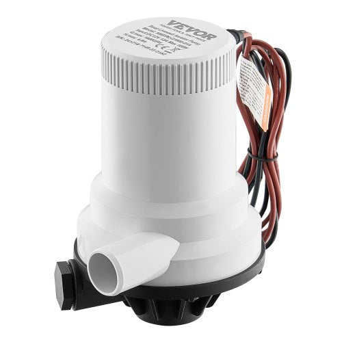 Livewell Pump for Boat, 12V 1600 GPH Straight Livewell Aerator Pump with Dual Inlet, ABA Housing & Detachable Motor Cartridge, Corrosion-Resistant Livewell/Baitwell Pump for Freshwater Saltwater