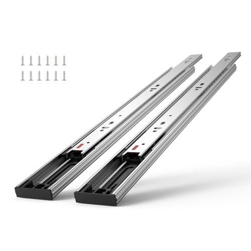 6 Pairs of 16 Inch Drawer Slides Side Mount Rails, Heavy Duty Full Extension Steel Track, Soft-Close Noiseless Guide Glides Cabinet Kitchen Runners with Ball Bearing, 100 Lbs Load Capacity