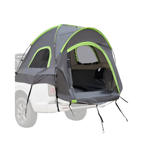 Pickup Truck Tent, Fit 5.0-5.2 ft Truck Tents for Camping, Waterproof PU2000mm 2-3 Person Sleeping Truck Bed Tent with Double Layer Design Windows, Sturdy Truck Bed Camper Shell with Storage Bag