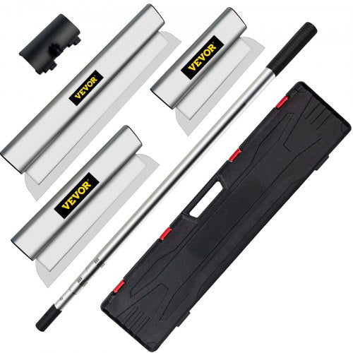 Skimming Blade Set,10\'+24\'+32\' Blades + 35\'-78\' Extension Handle£¬European Stainless Steel Construction Knife, Aluminum Blade Profile Smoothing Knockdown Spatula for Gyprock/Drywall/Wall-Boa
