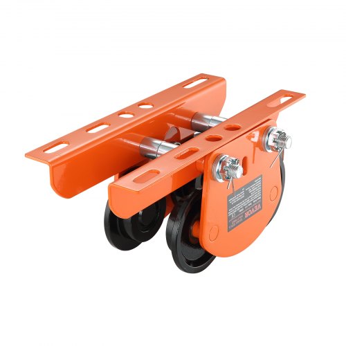 Electric Hoist Manual Trolley, 2200 lbs/1 Ton Capacity for PA200 PA250 PA300 PA400 PA500, Push Beam Trolley with Dual Wheels, 2.68'-4.33' Adjustable Beam Flange Width for Straight Curved I Beam