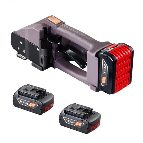 Electric Strapping Machine, for 0.39'-0.75' PP PET Straps, Portable Electric Banding Tool with Digital Display, 2 x 4000mAh Battery Powered Automatic Strapping Tool for Packaging Box Pallet
