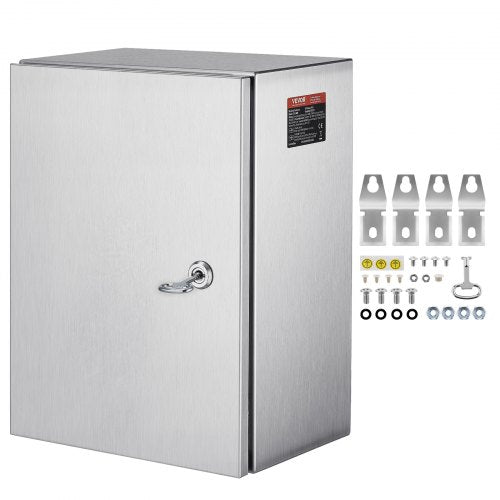 NEMA Stainless Steel Enclosure, 16 x 12 x 8\'\' NEMA 4X Steel Electrical Box, IP66 Waterproof & Dustproof, Outdoor/Indoor Electrical Junction Box, with Mounting Plate