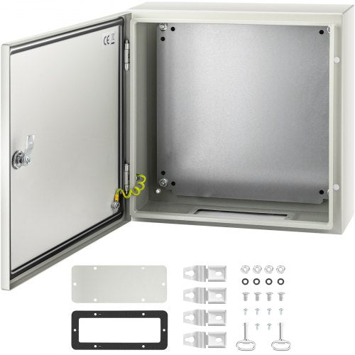 NEMA Steel Enclosure, 16 x 16 x 6\'\' NEMA 4X Steel Electrical Box, IP66 Waterproof & Dustproof, Outdoor/Indoor Electrical Junction Box, with Mounting Plate
