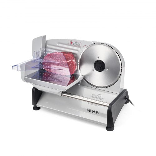 Meat Slicer, 7.5 inch 200W Electric Deli Slicer Machine with SUS420 Blade, 0-0.6 inch Adjustable Thickness, ETL Certified Home Food-Slicer for Meat, Ham, Baguett, Steak