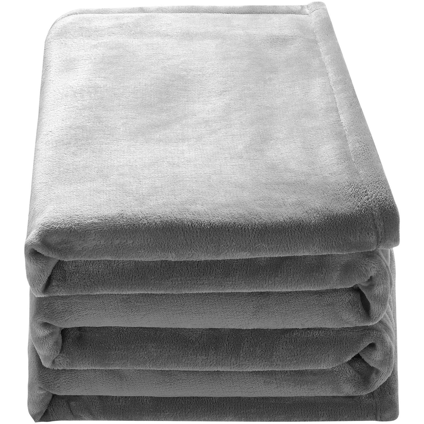 VEVOR Heated Blanket Electric Throw, 72 x 84 Full Size, Soft Flannel Heating Blanket with 10 Hours Timer Auto-off & 5 Heating Levels for Couch Sofa, Machine Washable, ETL & FCC Certification (Grey)