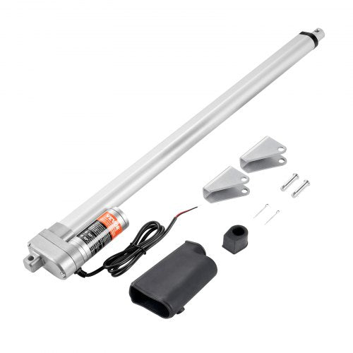 Linear Actuator 12V, 20 Inch Waterproof IP65 Linear Actuator, 660lbs/3000N 0.19'/s Linear Motion Actuator with Mounting Bracket for Outdoor Use