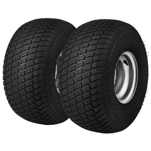 Lawn Mower Tires with Rim, 20x8-8' Tubeless Tractor Tires, 2-Pack Tire and Wheel Assembly, S-Turf Pneumatic Tires with 3.5' Offset Hub and 3/4' Bushing Size, for Riding Mowers Lawn Tractors