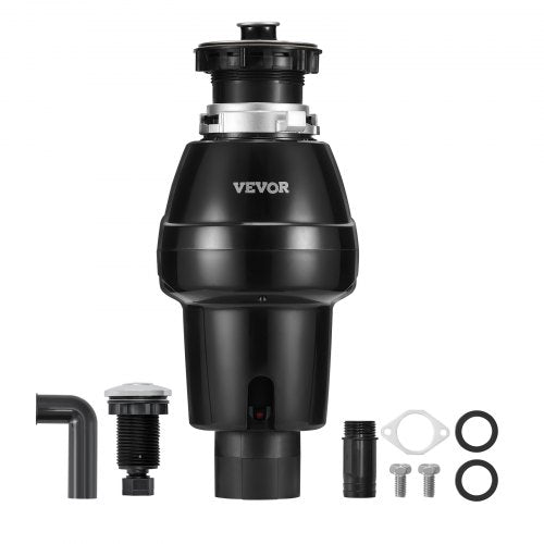 Garbage Disposal, 3/4HP 3250RPM Continuous Feed Food Waste Disposer, EZ Connect Food Waste Grinding System with Sound Reduction, Power Cord & Splash Guard for Kitchen Sinks