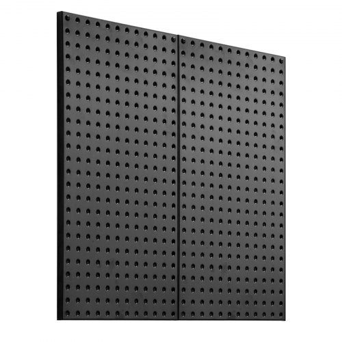 Metal Pegboard Panels, 24' x 12' Pegboard, 2 Panels, Heavy Duty Steel Peg Board Wall Organizer, for Living Room Garage Tool Storage Workbench Office Organization Craft Room Kitchen Home, Black