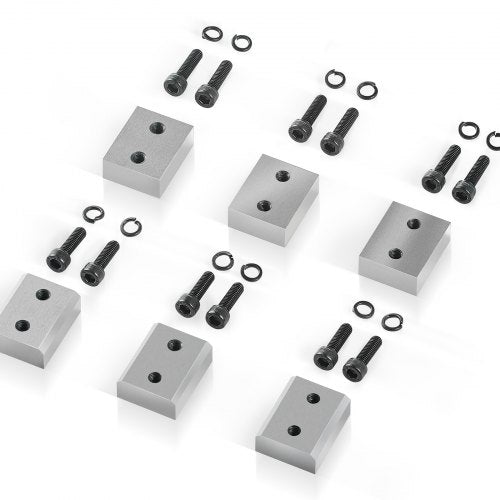 Electric Rebar Cutter Blade, 6 PCS 20/22mm Cutting Diameter, HRC58-60 Hard Hydraulic Rebar Blade Replacement Jaw Blades with 12 Hexagon Screw and 12 Spring Washer, for Model RC-20, RC-22