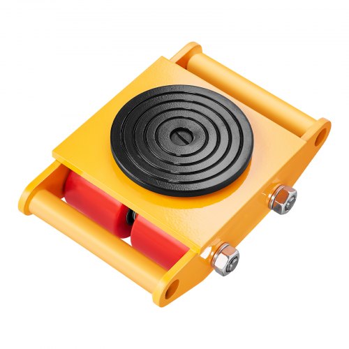 Machinery Skate Dolly, 13,200 LBS/6T Industrial Machinery Mover, Heavy Duty Carbon Steel Machinery Moving Skate with 4 PU Wheels and 360¡ã Rotation Non-Slip Cap for Warehouse, Workshop, Factory
