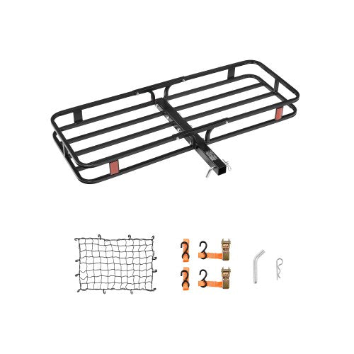 53' x 19' x 5', Hitch Cargo Carrier, 500 lbs Capacity Hitch Cargo Carrier with Hitch Stabilizer & Ratchet Straps, Hitch Mount Cargo Carrier with Cargo Net with Hook, Fit for SUVs