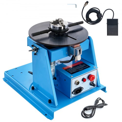Rotary Welding Positioner 10KG, 0-90¡ã Welding Positioning Turntable Table with 8.1 Inch 3-Jaw Lathe Chuck, 1-12 RPM 20W Portable Welder Positioning Machine for Cutting Grinding Assembly Testing