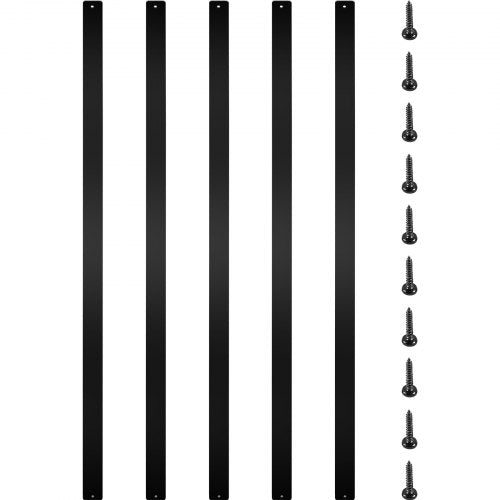 VEVOR Deck Balusters, 76 Pack Metal Deck Spindles, 29.5x1 Staircase Baluster with Screws, Aluminum Alloy Deck Railing for Wood and Composite Deck, Stylish Baluster for Outdoor Stair Deck Porch