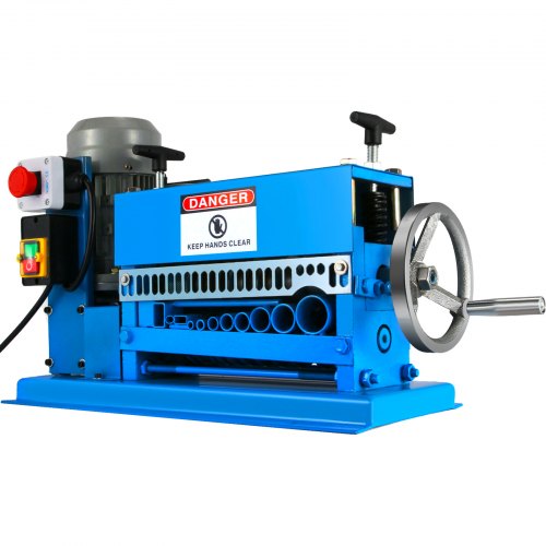 1.5-38MM Electric Cable Stripping Machine 370W, Efficiently Strips Various Metal Wires, Includes 10 Blades, Speeds Up to 15M/Min