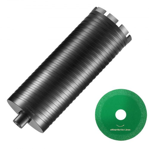 Core Drill Bit, 4' Wet/Dry Diamond Core Drill Bits for Brick and Block, Concrete Core Drill Bit with Pilot Bit Adapter and Saw Blade, 9.5' Drilling Depth, 5/8'-11 Inner Thread, Laser Welding