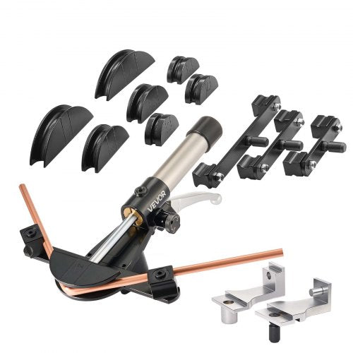 Hydraulic Tubing Bender Kit, 1/4 to 7/8 Inch, Copper Tube Pipe Bender, Forward/Reverse HVAC Bending Tool Set, with 7 Aluminium Alloy Dies, for HVAC Air Conditioning Refrigeration Auto Repair