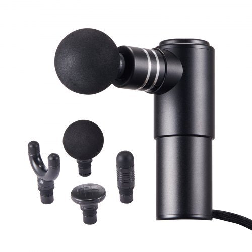 VEVOR Massage Gun Deep Tissue, Percussion Mini Muscle Massage Gun for Athletes - with 4 Speed Levels & 4 Massage Heads, 12V 2500mAh Batteries, Handheld Massage Gun for Pain Relief, Muscle Relaxation