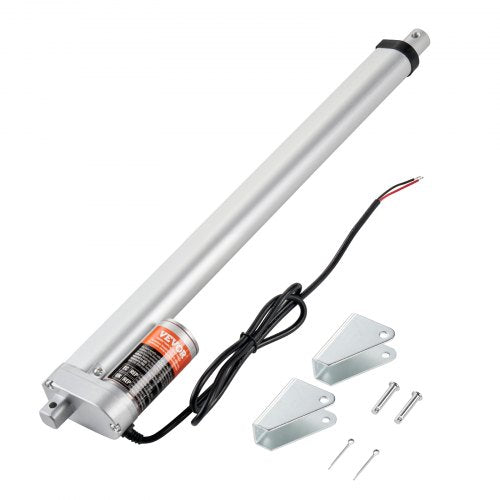 Linear Actuator 12V, 16 Inch High Load 330lbs/1500N Linear Actuator, 0.19'/s Linear Motion Actuator with Mounting Bracket and IP54 Protection
