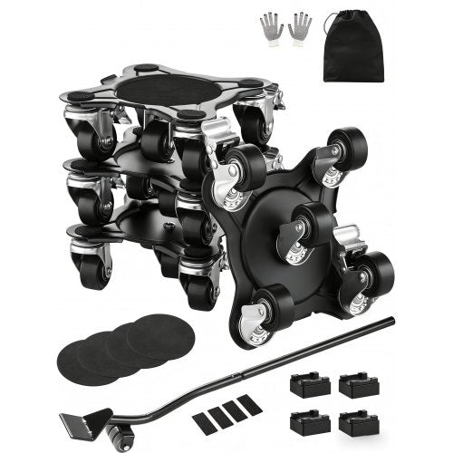 Furniture Dolly, Maximum Load 1200 lbs, Heavy Duty Furniture Movers with 5 360¡ã Rotation Wheels, Carbon Steel Panel, Furniture Lift Slider Tool Set for Appliances, Sofa, Fridge, Washing Machine