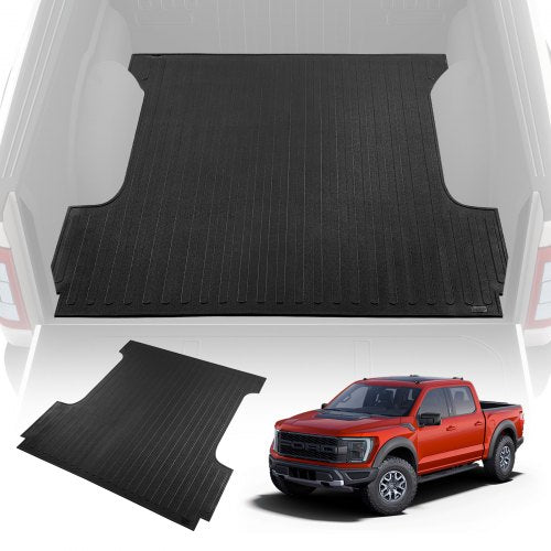 Truck Bed Mat, Fits for 2015-2023 Ford F150 5.5 FT Short Bed, 66.5' x 64' Rubber Truck Bed Liner, 1/4' Thick Bed Mat Car Accessories for All-Weather Protection, Prevent Slipping or Damage