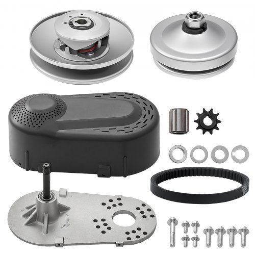 Drive Clutch, 2-8HP Engine, 2000 RPM High-Strength Drive Clutch with Asymmetric Designed Wheels & Robust Rubber Belt, Sturdy & Durable Clutch with Full Accessories, Fit for Various Engines