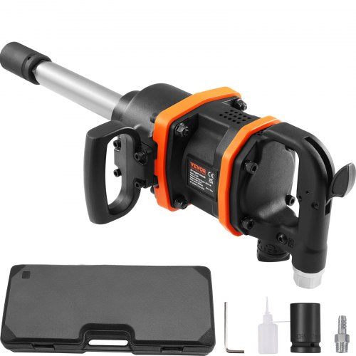 1 Inch Air Impact Wrench, Up to 3160 ft-lbs High Reverse Torque Output 1' Pneumatic Impact Gun w/ 8 Inch Extended Anvil & Carrying Case for Heavy Duty Repairs?and?Maintenance