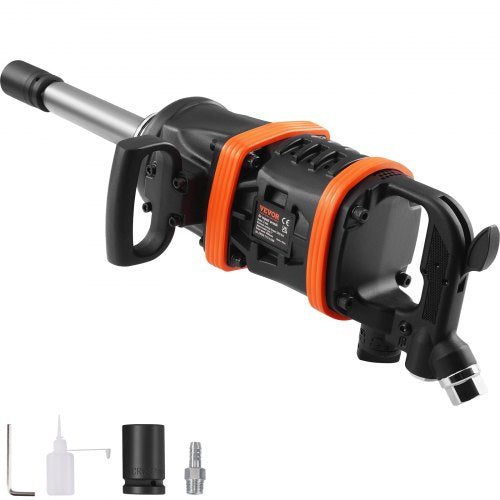 1 Inch Air Impact Wrench, Up to 5175 ft-lbs Beast Reverse Torque Output Pneumatic Impact Gun w/ 8 Inch Extended Anvil for Repairs?and?Maintenance of Heavy Duty Machinery / Semi-Truck / Bus