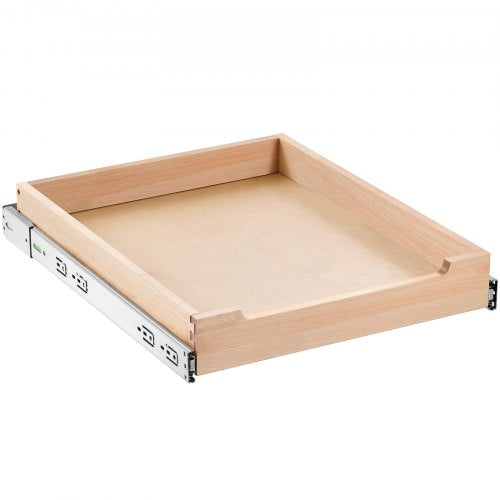 Pull Out Cabinet Organizer, 17'W x 21'D Cabinet Drawer, Soft Close Slide out Shelf, Heavy-Duty Sliding Wood Drawer, Bottom and Side Assembly Base Cabinet Organization for Kitchen Pantry Bathroom