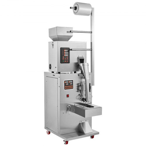Automatic Particle Packaging Machine, 0.002-0.22lbs/1-100g, Multi-Function Pouch Powder Sachet Weighting Filling Packing Machine, Powder Filler Machine for Tea Seeds Grains Flour Beans Glitter
