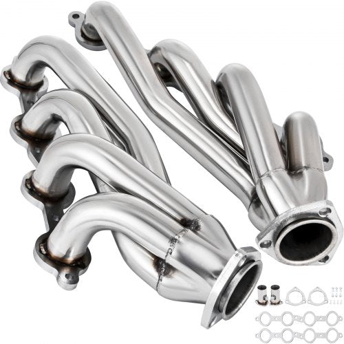 VEVOR Exhaust Header Set 1 5/8 Exhaust Turbo Headers, Stainless Steel Exhaust Manifold Headers, Shorty Engine Conversion LS Swap Exhaust Headers for Chevy LS1 LS2 LS3 LS6 LS10 SUV/Truck Car