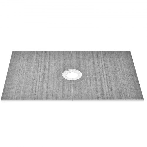 Shower Curb Kit, 48'x72' Shower Pan Kit with 6.3' Central Drain, Lightweight EPS Shower Installation Kits with 2 Waterproof Cloths, Shower Pan Slope Sticks Fit for Bathroom
