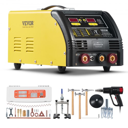Dual Pro Stud Welder Deluxe AL/Fe Dent Repair Kit, Professional 5KW Welder with Auto/Manual Welding and 10 Modes, 110V Spot Welding Dent Repair Machine for Steel & Aluminum Auto Panels Repair