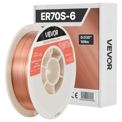 Solid MIG Welding Wire, ER70S-6 0.035-inch 10 LBS, Low Spatter Mild Steel Welding Wire with High Deoxidizers for All-Position Gas Shielded Welding