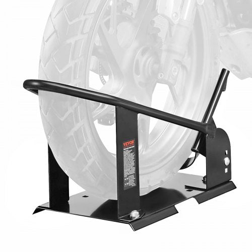 Motorcycle Wheel Chock, 1800 lbs Capacity Wheel Cradle Holder, Heavy-duty Steel Motorcycle Front Wheel Stand with 3 Adjustable Holes, For 15'-21' Off-Road Motorcycles, Standard Motorcycles