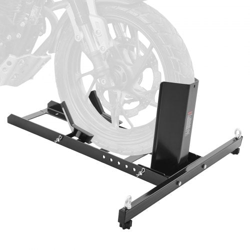Motorcycle Wheel Chock Upright, 1800 lbs Capacity, Heavy-duty Steel Motorcycle Front Wheel Stand with 6 Adjustable Holes, For 15'-22' Off-Road Motorcycles, Standard Motorcycles