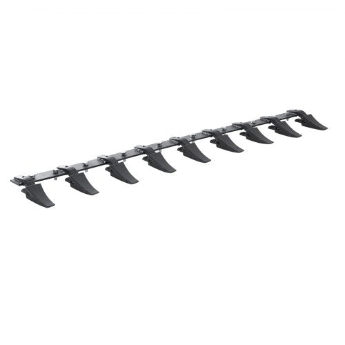 Bucket Tooth Bar, 72'', Heavy Duty Tractor Bucket 9 Teeth Bar for Loader Tractor Skidsteer, 4560 lbs Load-Bearing Capacity Bolt On Design, for Efficient Soil Excavation and Bucket Protection