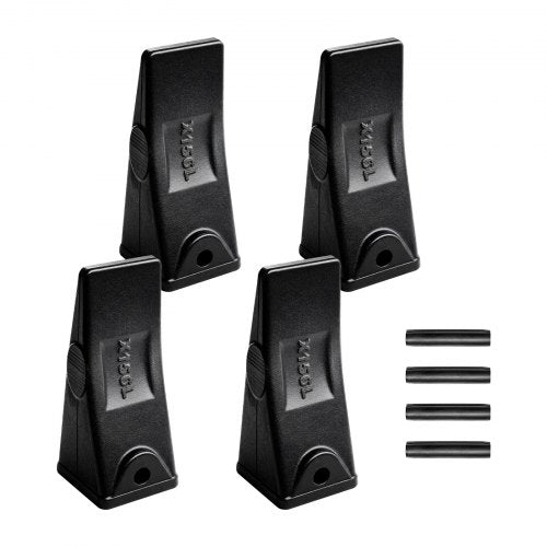 Excavator Bucket Teeth with Pins, 4 Pack X156L Bucket Tooth Set for Smooth & Efficient Excavation, Heavy Duty 5.3 in Long Digging Buckets Teeth Replacement for Skid Steer & Mini Excavator