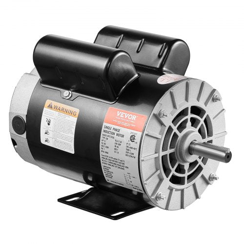 3.7HP Air Compressor Motor, 3450RPM Electric Motor, 230V 17.2 Amps, 5/8' Keyed Shaft 56 Frame, 1.88' Shaft Length, Single Phase, CCW/CW Rotation (Factory Setting is CCW)