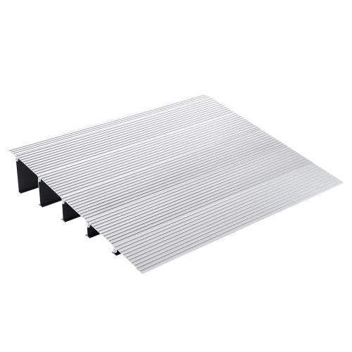 VEVOR Door Threshold Ramp, 5 Rise, 800 lbs Load Capacity, Door Ramp for Wheelchairs, Aluminum Threshold Ramp for Doorways, Adjustable Modular Threshold Ramp for Wheelchairs, Scooters, Power Chairs