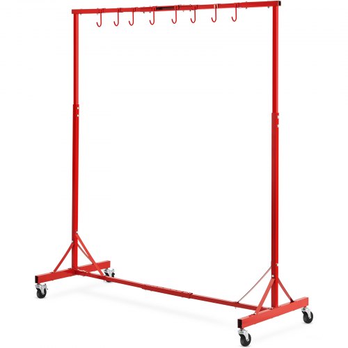 Newly Upgraded£¡VEVOR Painting Rack Adjustable Paint Hanger 8 Hooks Auto Body Painting Stand